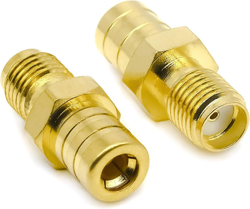 2PCS SMA SMB Antenna Connector SMA Female to SMB Female Adapter, Low Loss SMA SMB Coax Cable Radio Connector for DAB Car Aerial Antenna, Audio, Ro...