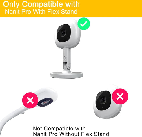 for Nanit Pro Smart Baby Monitor & Flex Stand Monitor Mount, Also for VTech VM901, VH919HD, Momcozy BM01, Motorola VM36XL & VM50G, White...