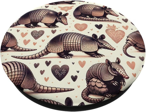 Beautiful Armadillos Pattern Aesthetic Armadillo PopSockets Standard PopGrip...