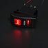 Twidec/Momentary Horn Rocker Toggle Switch SPST 5 Pin 20A 12V 24VDC ON Off Red LED Light Push Button Switch Bar Car with Jumper Wires Set A11625B-...