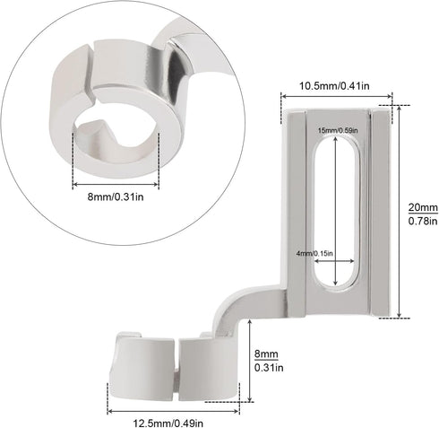 2 Piece Low Shank Ruler Foot Free for Frame Free Motion Quilting Embroidery Fits Most Low Shank Sewing Machines (2X Low Shank Foot Open)...