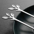AnSaw Elegant Silver Leaf Coffee Spoons - 10-Piece, 4.7" Mini Stainless Steel Espresso & Dessert Tea Spoons, Perfect for Demitasse & Small Serving...