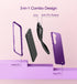 WeLoveCase Galaxy S23 5G 3-in-1 Heavy Duty Protection, Hybrid Shockproof TPU Bumper, Full Body Protective Cover - 6.1 Inch, Purple...