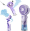 Handheld Fan Misting Hand Held Fan Rechargeable Battery Operated Portable 4 Speeds & 55ml Spray & 360° Foldable USB Personal Water Fan for Travel ...