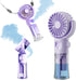 Handheld Fan Misting Hand Held Fan Rechargeable Battery Operated Portable 4 Speeds & 55ml Spray & 360° Foldable USB Personal Water Fan for Travel ...