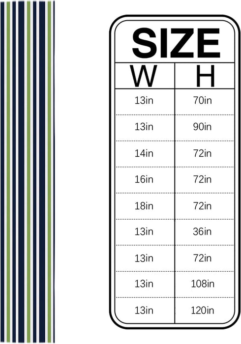 T&H XHome Durable Fabric Table Runner,Simple Navy Blue, Lime Green and White Stripe Washable Linen Table Runners for Home/Kitchen/Dining Table/Ind...