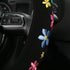 Embroidery Cute Steering Wheel Cover-Deluxe Floral Car Decor,Anti-Slip,Sweat Absorption,Universal 15 inch (floral1)...