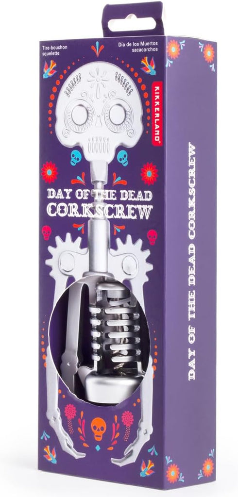Kikkerland Day of the Dead Corkscrew, Day of Dead, Silver...