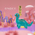 GNOCE Dinosaur Charm Pendant 925 Sterling Silver Purple/Green Enamelled Dinosaur Pendant Charm Fit Bracelet/Necklace Charm for Women (Blue Dinosau...