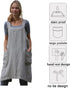 ZQFFB Pinafore Cross Back Apron for Women with Pockets Japanese Smock for Work Gardening Cooking Painting Baking...