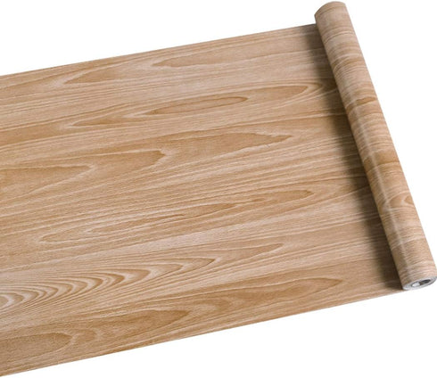 Maple Wood Grain Contact Paper Self Adhesive Shelf Liner Decorative Vinyl Film Peel and Stick Film for Cabinets Shelves Drawers Wall Covering 17.7...