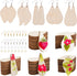 SUNNYCLUE 300Pcs 5 Shapes Unfinished Wooden Earrings Blanks Kit Unfinished Wood Large Charms Pendants Blank with Hole with 100Pcs Earring Hooks 10...
