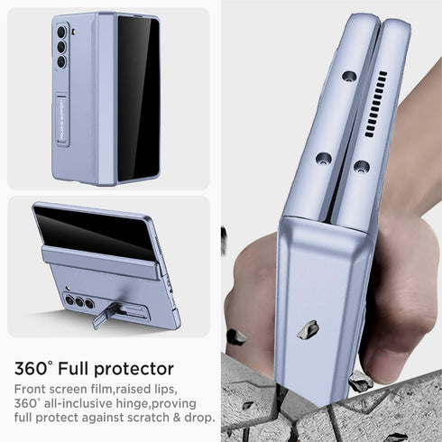 Miimall for Samsung Galaxy Z Fold 5 Case with Privacy Screen Protector, Built-in Adjustable Kickstand & Magnetic Hinge Protection All-Inclusive Pr...