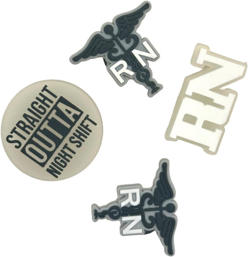 RN Medicine Caduceus Shoe Charms for Crocs | Personalize with Registered Nurse Medicine Dental Caduceus Shoe Charms for Crocs...
