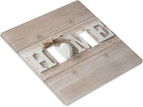 Home Wall Plate 2 Gang Double Toggle Decorative Light Switch Cover Modern Abstract Switch Plate Cover for Bathroom Kitchen Home Decor White Love...