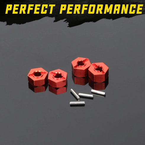 RCAWD 12mm Hex Wheels w Screw Pins 4pcs for 1/10 Slash 2WD Hex Wheel Hubs Adapter 58024, 58034, Short Course Race Truck Wheel Hex, 7mm 5.5mm Front...