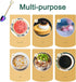 Rolin Roly 7Pcs Colourful Shovel Spoons Coffee Teaspoons Stainless Steel Dessert Spoon Set Rainbow Dinner Spoons Cute Demitasse Scoop for Stirring...