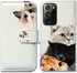 Case for Samsung Galaxy Note 20 Ultra 5G, Cute Brown Cat Leather Flip Phone Case Wallet Cover with Card Slot Holder Kickstand for Samsung Galaxy N...