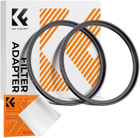 K&F Concept 67-82mm(2 Pcs) Step-Up Ring Adapter, 67mm to 82mm Step Up Filter Ring for 67mm Lens Install 82mm ND CPL UV Lens Filter...