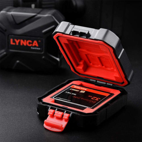 LYNCA Memory Card Case Holder, Memory Card Hard Protector Case Professional Water-Resistant Anti-Shock Camera Card Storage Box for 3 SD Cards 2 TF...