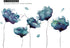 RW-2003 Removeable 3D Blue Dream Flower Wall Stickers DIY Home Wall Decoration Art Decor Wall Decal Peel and Stick Murals for Girls Kids Babys Bed...