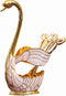 Decorative Gold Swan Base Holder with 6pcs Coffee Spoon Set - Creative Dessert Spoons,Gold...