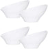 PLASTICPRO Disposable Angled Plastic Bowls Round Small Serving Bowl, Elegant for Party's, Snack, or Salad Bowl, White, Pack of 8...