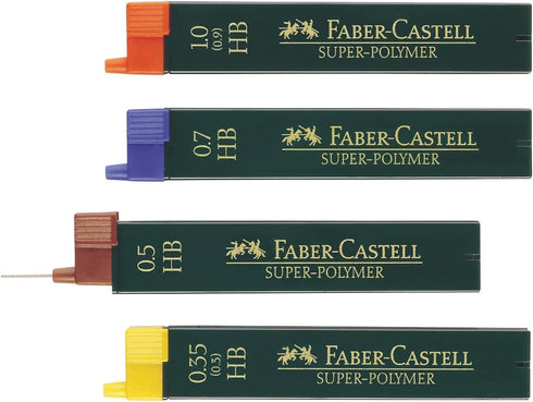 Faber-Castell 0.35mm HB Super-Polymer Fineline Lead (Pack of 12),Black...