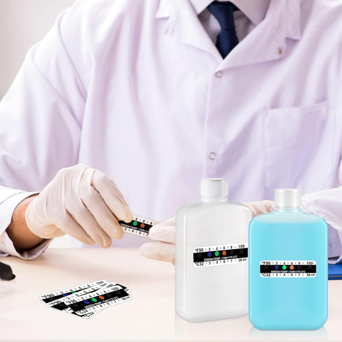12 Pieces Urine Test Complete Kit Include Empty Bottles with Temperature Test Strip Urine Test Strip Portable Travel Bottle Adhesive Thermometer S...