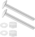 2pcs Universal Silver Toilet Seat Bolt, Stainless Steel Toilet Seat Bolts Screws Set Heavy Duty Toilet Seat Accessories Bathroom Replacement Parts...
