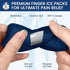 Simplation Trigger Finger Splint and Ice Pack (2+2 Set) for Pain Relief, Knuckle Immobilization, Straightening Arthritis, Injured Mallet Finger, F...