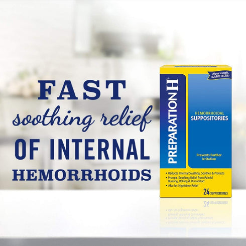Preparation H Hemorrhoid Suppositories For Itching And Discomfort Relief - 12 Count (Pack of 1)...