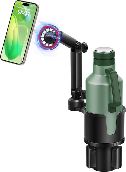 Cup Phone Holder for Magsafe Car Mount, Magnetic Cell Phone Holder Long Arm with 360°Rotation, Hands Free Magnet Phone Cradle Fit with iPhone 15 1...