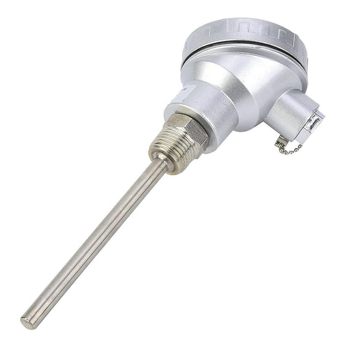 High Efficiency RTD PT100 Temperature Sensor Probe 1/2" NPT Thread Thermocouple Terminal Head for Temperature Controllers Industrial(Protection tu...