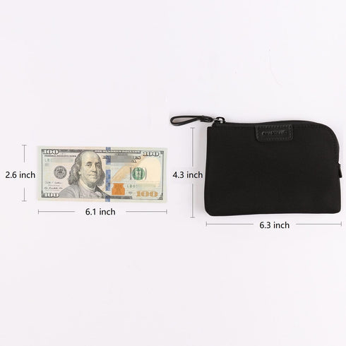 Coin Purse Change Wallet Pouch Nylon Card Holder for Women,Black,Gift wrapping...