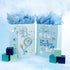 Golden J Store 16.5" Extra Large Baby Gift Bags with Tissue Papers for Baby Showers 2-Pack (Blue)...