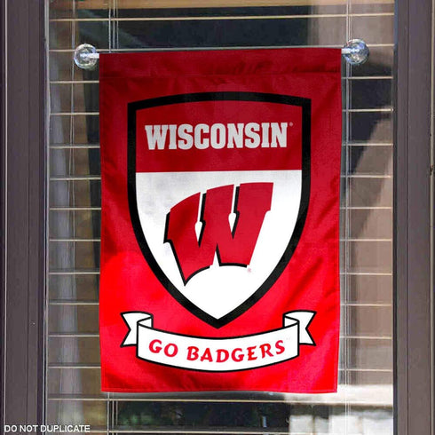 College Flags & Banners Co. Wisconsin Badgers Shield Garden Flag...