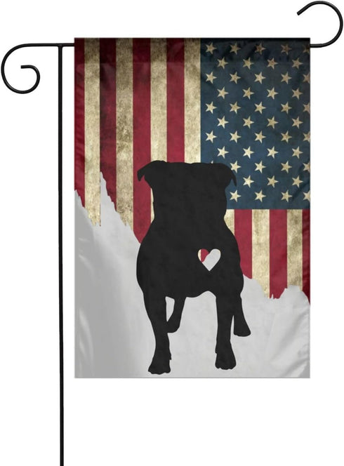 Pitbull Heart Garden Flag Double Sided Flags Banner For Outdoor House Decoration Patio Lawn Home Signs Flag 12x18 Inch...