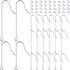 50pcs Stainless Steel Earring Hooks Hypoallergenic Ear Wire Hooks with Hanging Loop Earring Parts and 50pcs Clear Earring Backs for DIY Jewelry Ma...