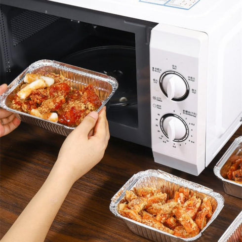 8x8 Foil Pans 8 Inch 40 OZ Square Baking Cake Box with Lids Heavy Duty roasting Disposable Aluminum Foil Tins Portable Food Oven Trays cooking Con...