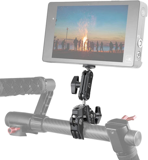 R094 Super Clamp Multi-Functional Camera C Clamp Mount, 1/4" Ball Head Monitor Mount 3/8" Hole Adjustable Video Shooting, Mobile Clamp for Gopro A...