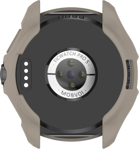 Compatible with Ticwatch Pro 5 Smartwatch Case Protective, Silicone Shell Case Cover Replacement Shock-Proof for Ticwatch Pro 5 Accessories (Sands...