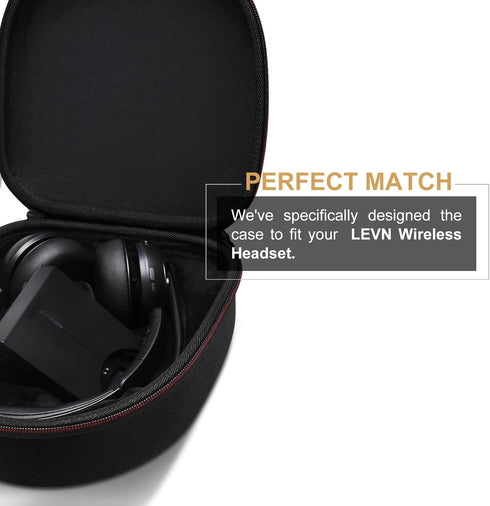 LTGEM Hard Case for LEVN LE-HS013 Superior Wireless Headset & Charging Base - Travel Protective Carrying Storage Bag...