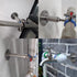 2PCS 304 Stainless Steel Wall Mount Ceiling Mount Pipe Supports, Adjustable Pipe Strap Clamp with screws for OD Pipe 32-34mm, Adjustable Height 50...