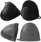 4PCS Oven Mitts, Silicone Pot Holders Heat Resistant, Mini Oven Gloves for Kitchen, Thickened Silicone Hot Pads for Cooking & Baking(2Black2Grey)...