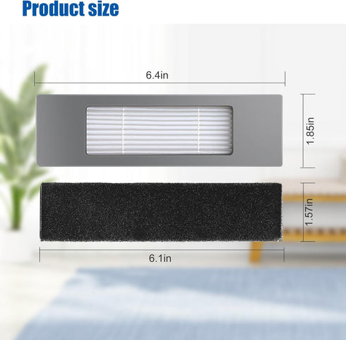 Replacement Filters for ECOVACS Deebot Ozmo T8 T8+ T8 Aivi T8 AIVI+ T8 MAX T9+ T5 N8+ / N8+ N8 Pro N8 Pro + / N8 Pro+ N10 + N7 OZMO 920 950 for Ye...