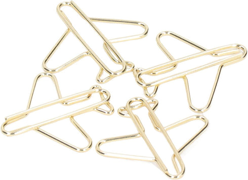 Zerodis Airplane Shaped Paper Clips, 100Pcs Mini Cute Paperclips Portable Electroplated Metal Office Clips for Document Sorting and Organizing Off...