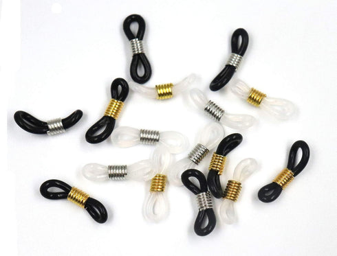 16 Pcs Eyeglasses Chain Ends Anti Slip Silicone Spring Rubber Connector Holder Retainer for Eyeglass Sunglasses Necklace Chain Adult Accessories...