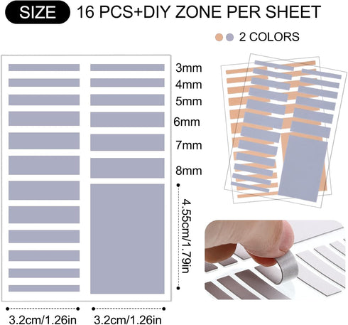 Hicarer 53 Pieces Ring Sizer for Loose Rings 8 Sizes Invisible Adjuster Fits 2-9.5mm Bands with Measuring Tool for Women Men Silicone Tightener EV...