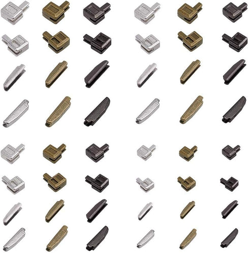 PH PandaHall 12 Sets Metal Zipper Latch Slider Retainer 3 Color #3#5#8#10 Insertion Pin Zipper Bottom Zipper Stopper for Metal Zipper Repair Zip S...